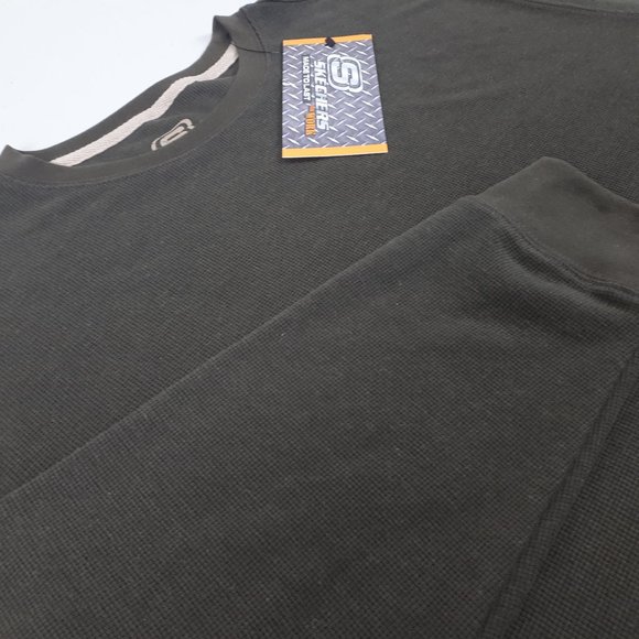 Skechers Made to Last for Work Green Thermal Long Sleeve Shirt - Picture 3 of 12